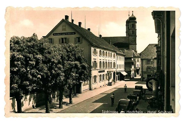 Der Schtzen stand, wo heute der Woolworth-Markt ist.  | Foto: Karl Braun