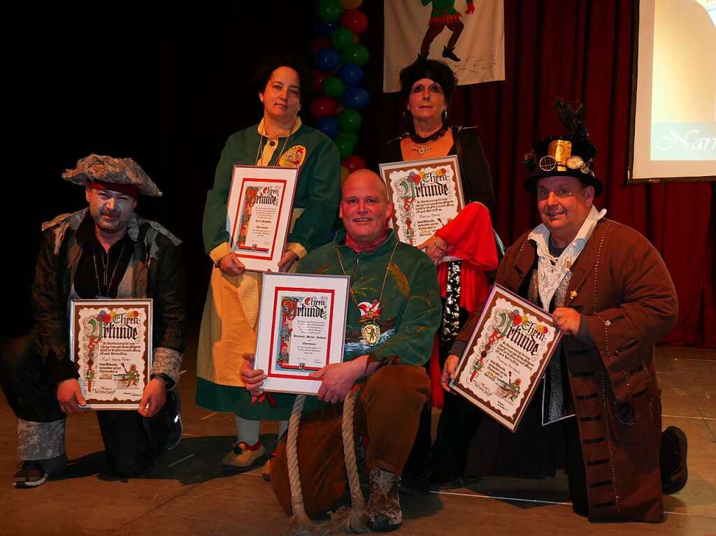 Geehrt wurden (von links) Karl-Heinz Peter, Katja Schpflin, Benjamin Schwarz, Marina Ebner und Thomas Kolbeck.