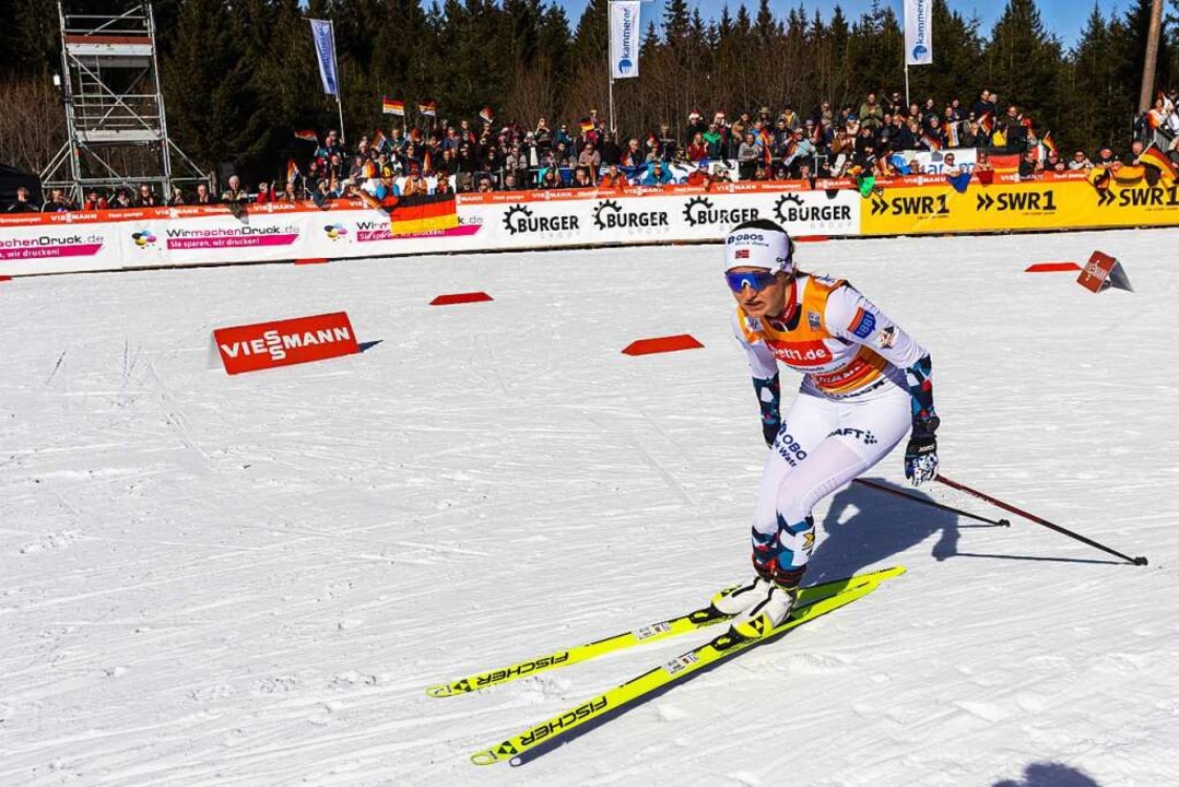 Gyda Westvold Hansen hat in diesem Winter alle neun Weltcups gewonnen.  | Foto: Philipp von Ditfurth (dpa)