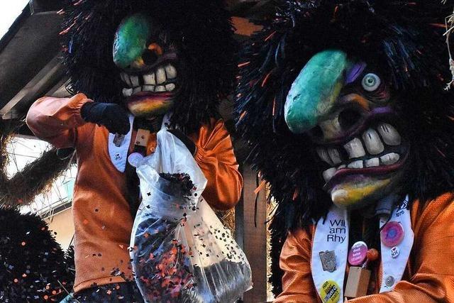 Beim Fasnachtsumzug ziehen 2000 Hstrger durch Binzen