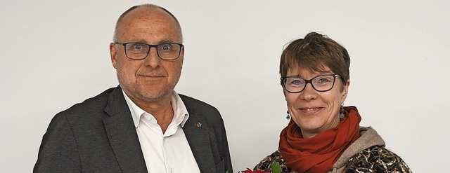 Oberbrgermeister Stefan Schlatterer und Carola Euhus  | Foto: Michael Haberer