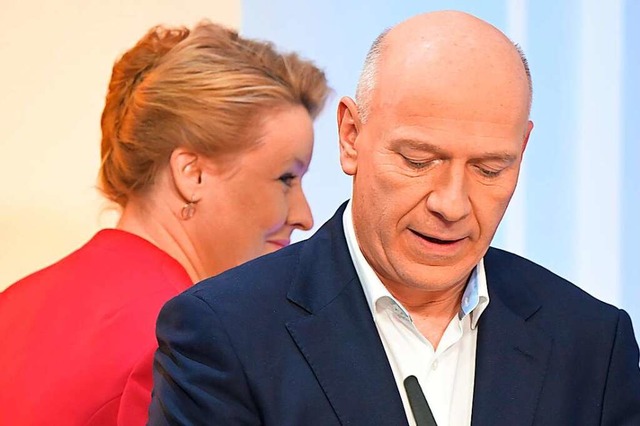 Giffey und Wegner: Ob der CDU-Mann die... ablst, steht noch lngst nicht fest.  | Foto: Sebastian Gollnow (dpa)