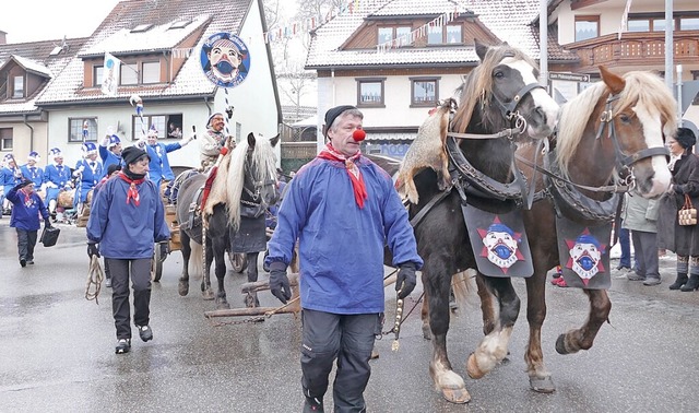 Die Tradition, den Stammen, auf dem de...s Gefhrt am   Fasnet-Dunschdig  2018.  | Foto: Stefan Limberger-Andris