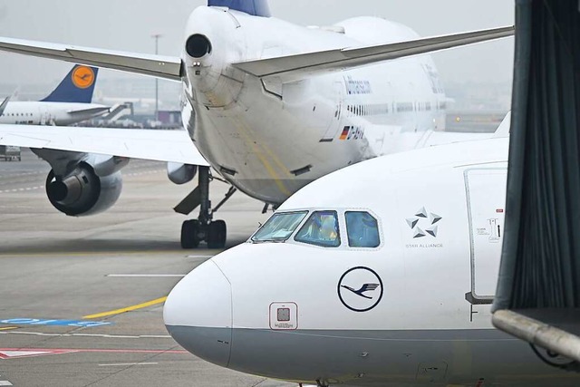 Smtliche innerdeutsche Lufthansa-Flge wurden zunchst abgesagt (Archivbild).  | Foto: Arne Dedert (dpa)