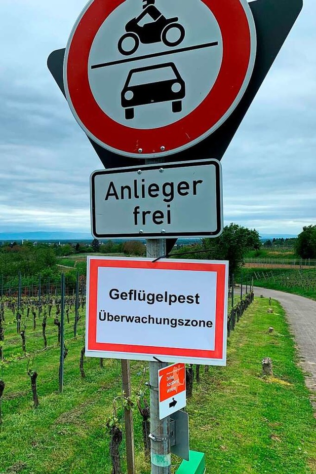 Diese Hinweise wie hier in der Ortenau...m Landkreis Emmendingen zu sehen sein.  | Foto: Helmut Seller