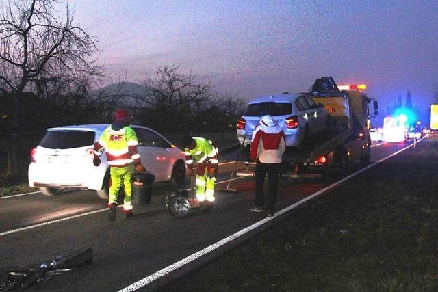 Unfall mit vier Fahrzeugen zwischen Bötzingen und Gottenheim