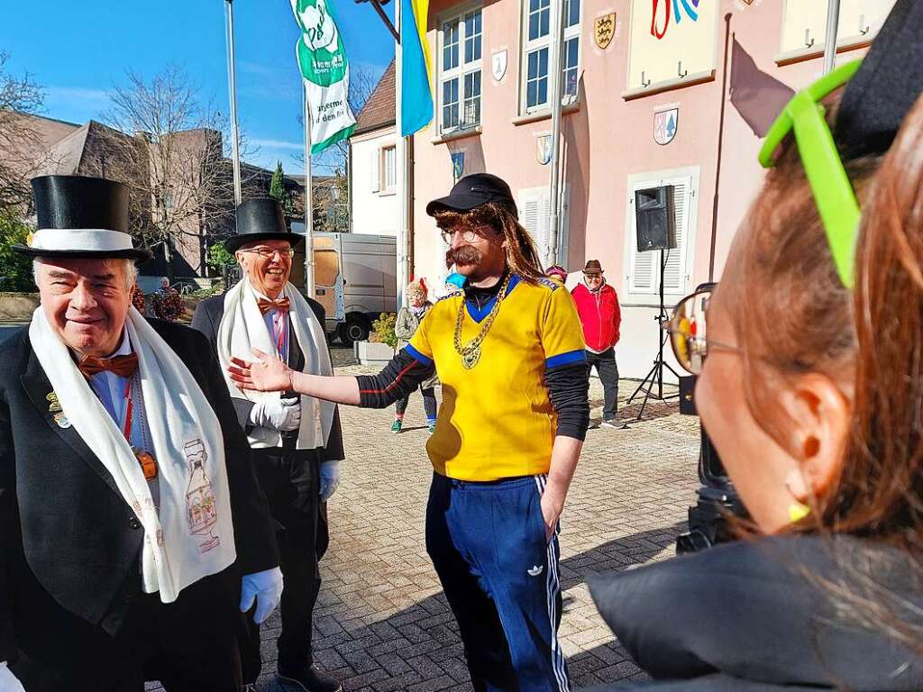 Michael Mros vom Stadtseniorenbeirat (links) und Carsten Mller, Erster Beigeordneter der Stadt Breisach