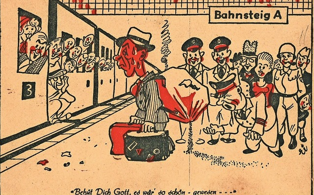 Postkarte aus den 1920er-, 1930er-Jahren mit dem &#8222;Beht dich Gott&#8220;  | Foto: Karl Braun