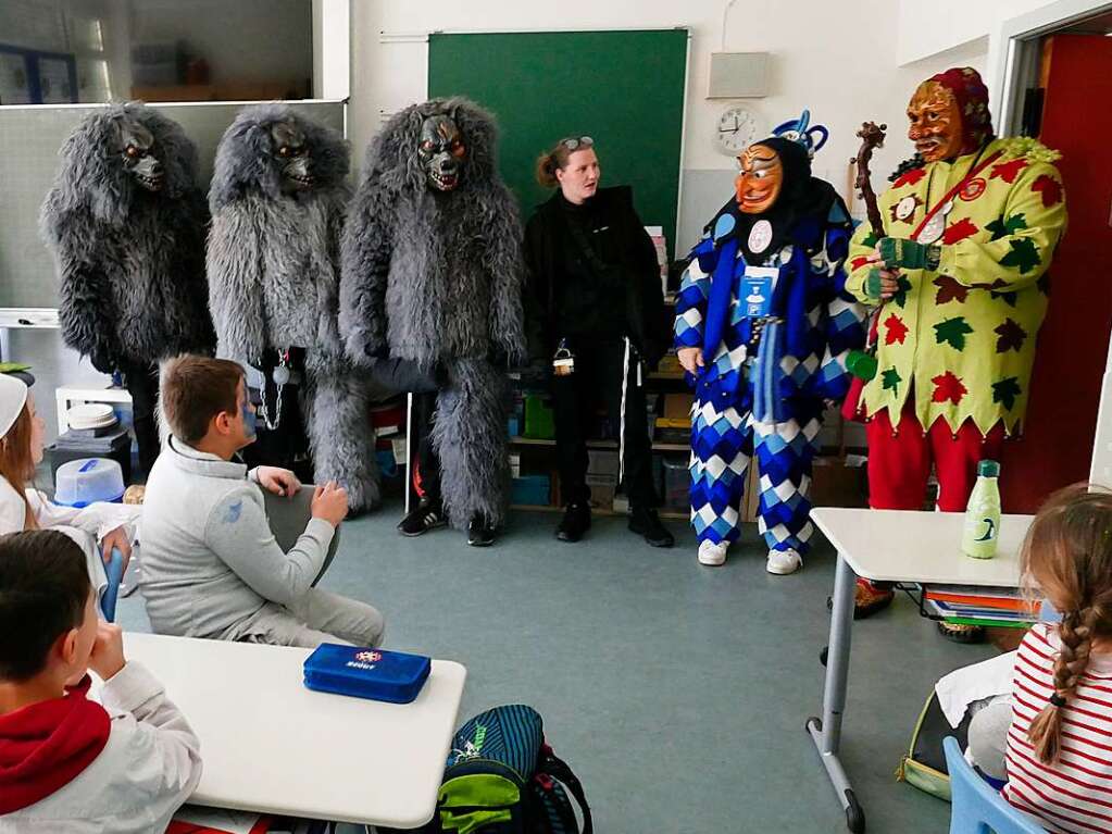 In der Johann-Heinrich-von-Landeck-Schule in Bad Krozingen befreiten die Narren erst die Schler.