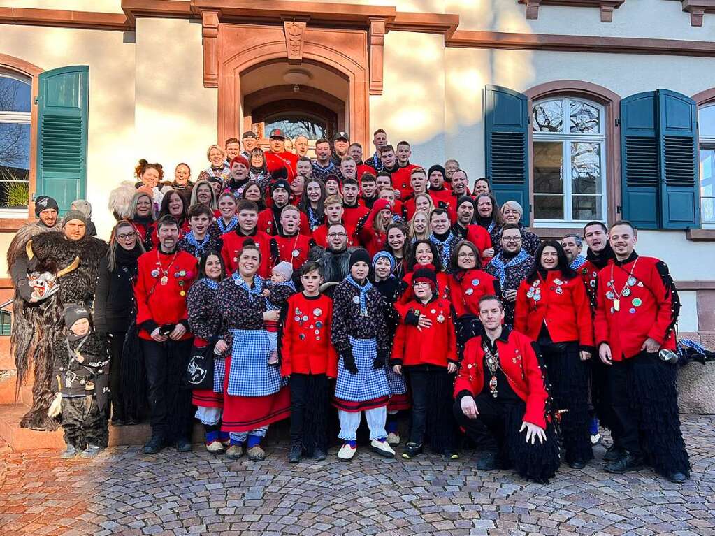 Die Narren sind in Bollschweil unterwegs.