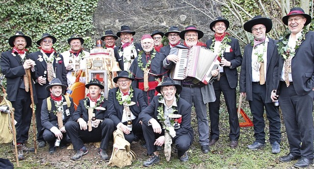 Die Laufenburger Wlder des vierten Fa...m schmutzigen Dunnschdig eine Aktion.   | Foto:  Susanne Eschbach