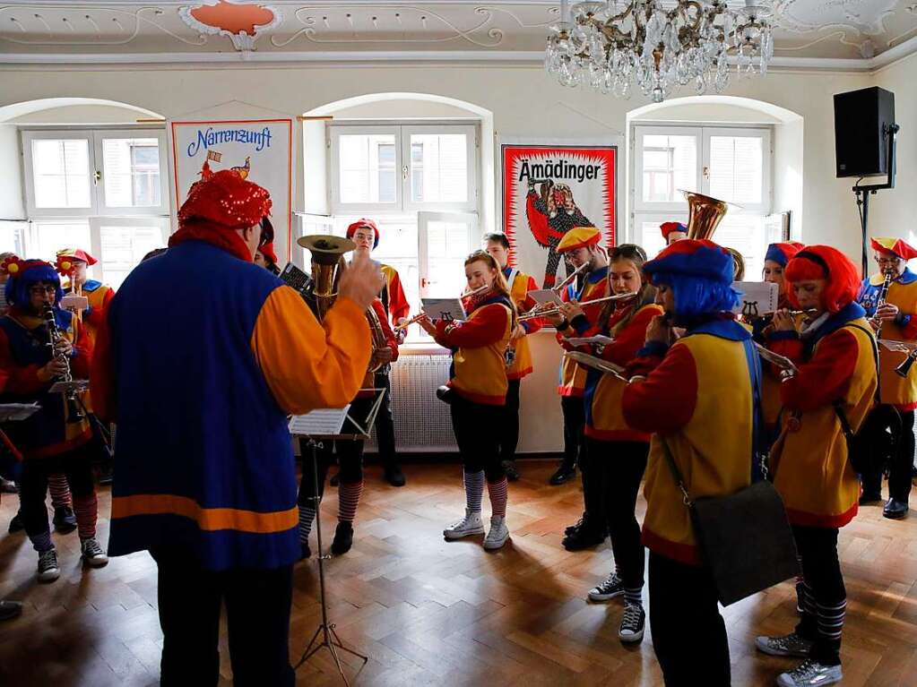 Die Stadtmusik unterhielt beim Zunftmeisterempfang.