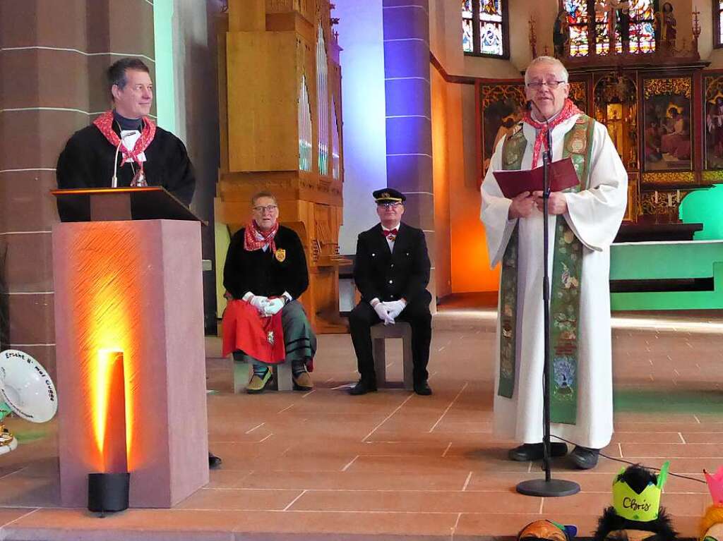 Hielten die nrrische Predigt: die Pfarrer Christian Stahmann (links) und Herbert Rochlitz.