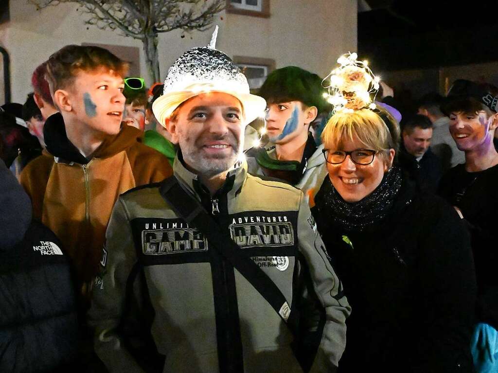 Beim Nachtumzug der Welschkorngeister in Denzlingen