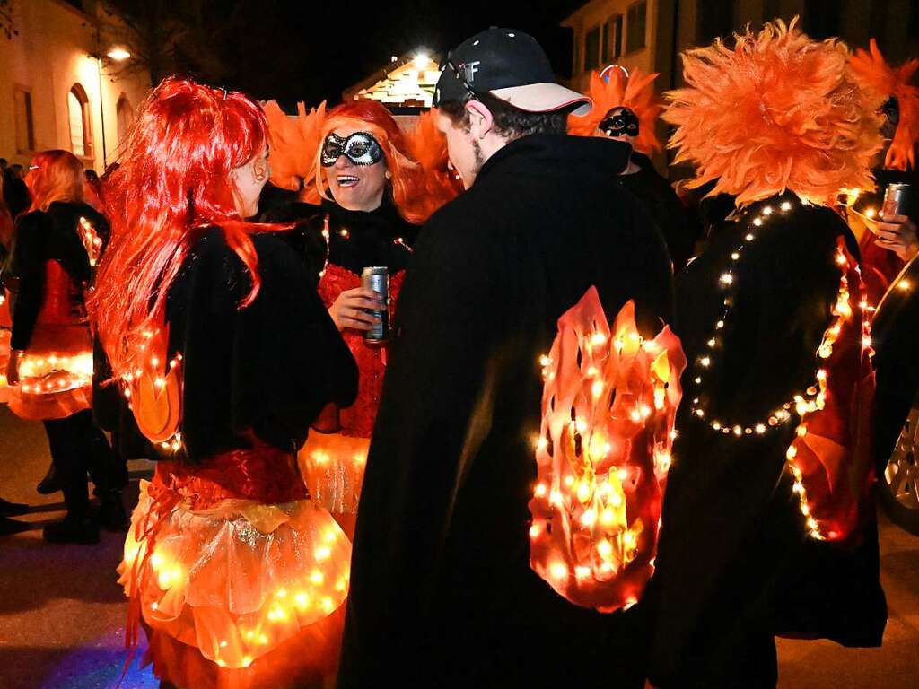 Beim Nachtumzug der Welschkorngeister in Denzlingen