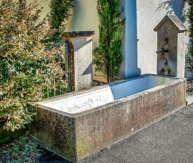 Versetzt und anderweitig genutzt wird der Langenauer Dorfbrunnen.  | Foto: Paul Eischet