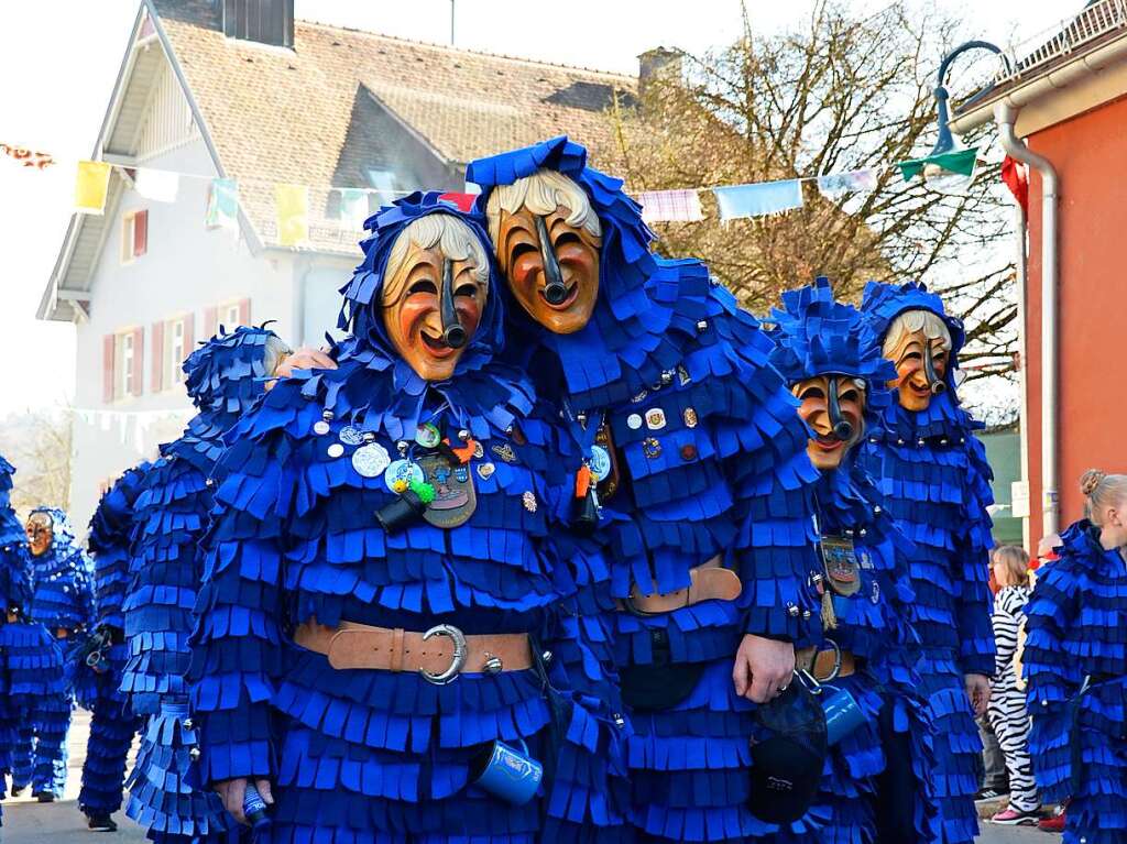 1000 Hstrger und 47 Gruppen waren beim Umzug der lberggeister Ehrenstetten am Rosenmontag dabei.