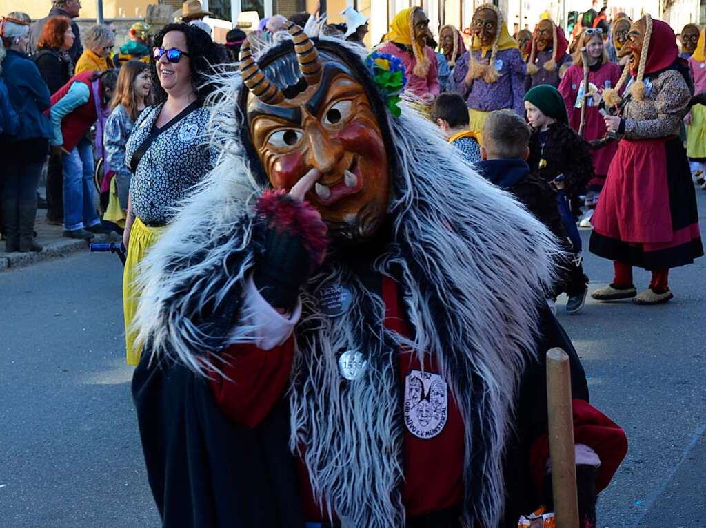 1000 Hstrger und 47 Gruppen waren beim Umzug der lberggeister Ehrenstetten am Rosenmontag dabei.