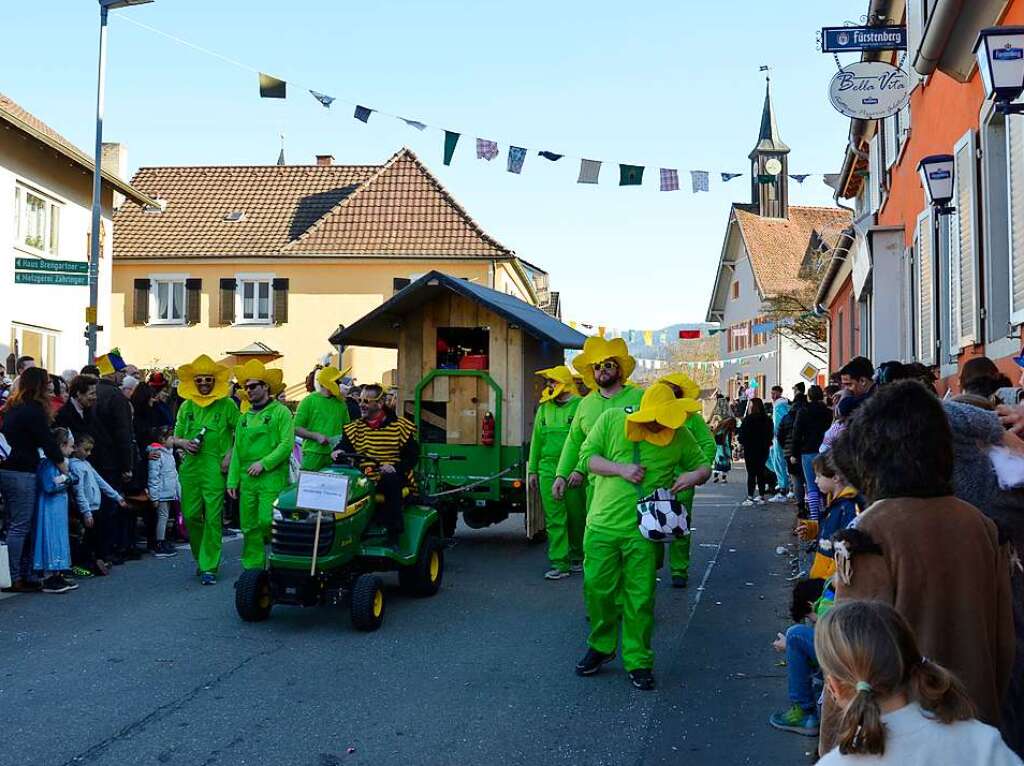 1000 Hstrger und 47 Gruppen waren beim Umzug der lberggeister Ehrenstetten am Rosenmontag dabei.