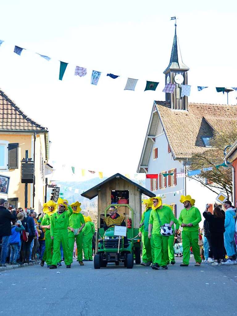 1000 Hstrger und 47 Gruppen waren beim Umzug der lberggeister Ehrenstetten am Rosenmontag dabei.