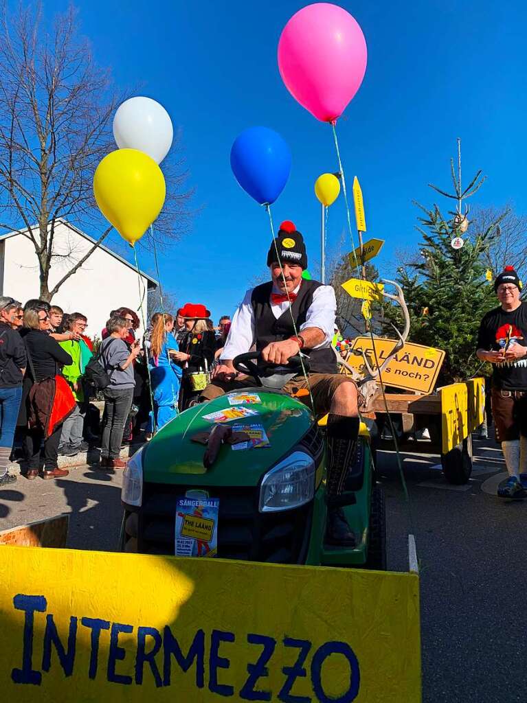 Beim Rosenmontagsumzug in Heitersheim