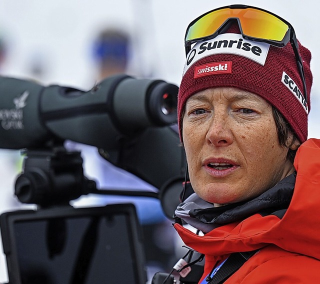 Sie ist sterreicherin und Trainerin d...weizer Biathlon-Teams:  Sandra Flunger  | Foto: Hendrik Schmidt (dpa)