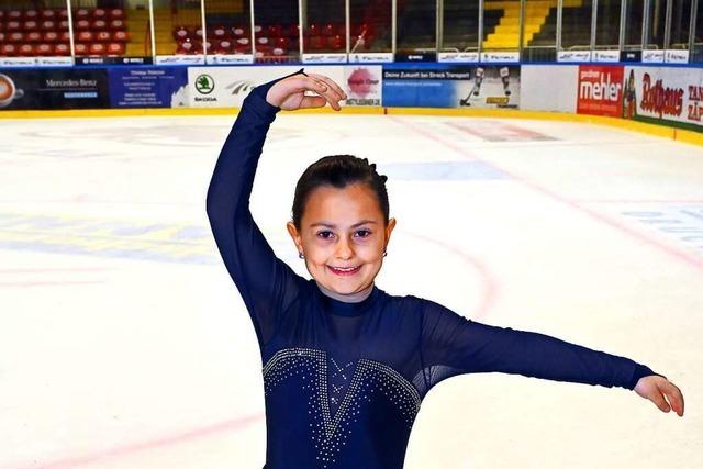Die siebenjährige Dana aus Freiburg hat auf dem Eis den Dreh raus