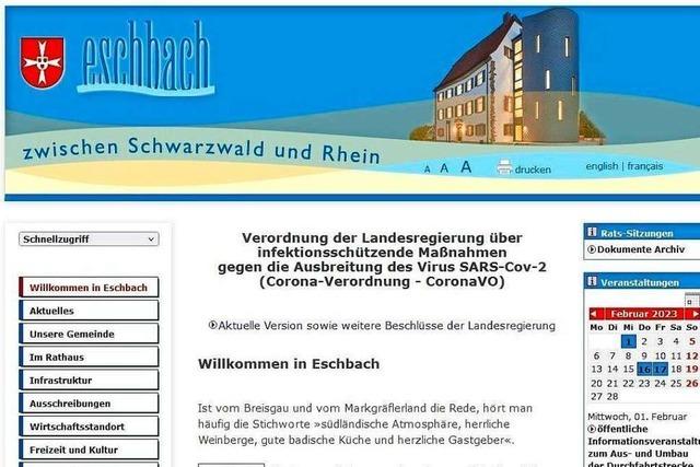 Attraktiver Internetauftritt für Eschbach gesucht