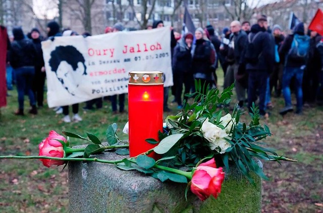 Gedenken an Oury Jalloh &#8211; der Fa...r dem Europischen Gerichtshof landen.  | Foto: Sebastian Willnow
