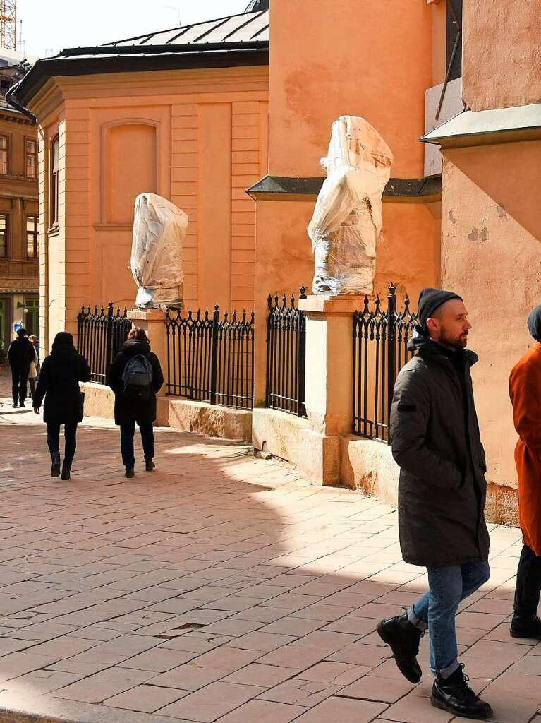 In Freiburgs Partnerstadt Lviv werden wie berall Kulturgter gegen Angriffe geschtzt.