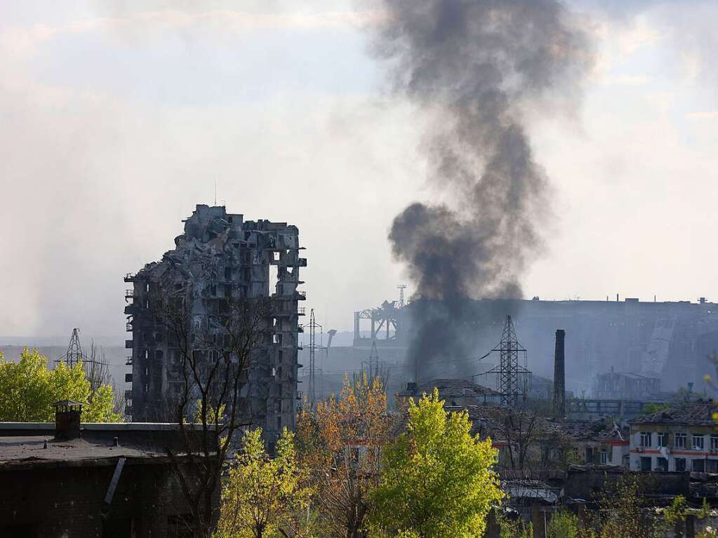 Das Stahlwerk von Mariupol wird zum Symbol des zhen Widerstands der Ukraine.