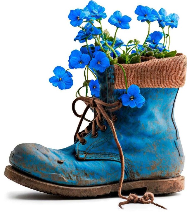 Wieso wegschmeien? Ein Schuh als Upcycling-Blumentopf  | Foto: Friedbert