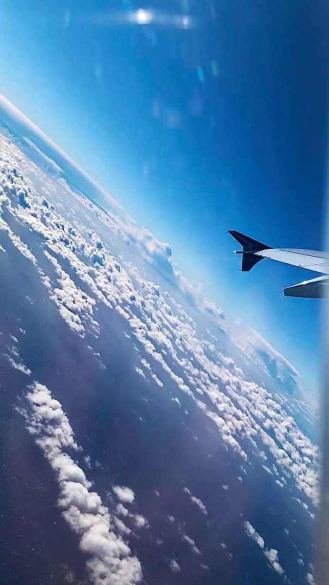 ber den Wolken: Ein Parabelflieger im Steigflug  | Foto: Tina Sorgenfrei