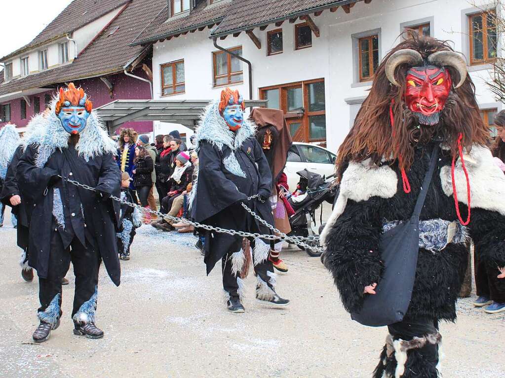 Der Buurefasnachtsumzug in Hasel war bunt und vielfltig.