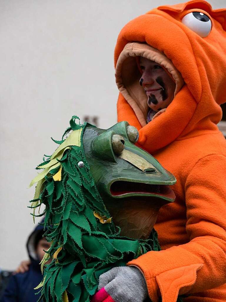 Ein Heitersheimer Badgumber mit einem kleinen Narren