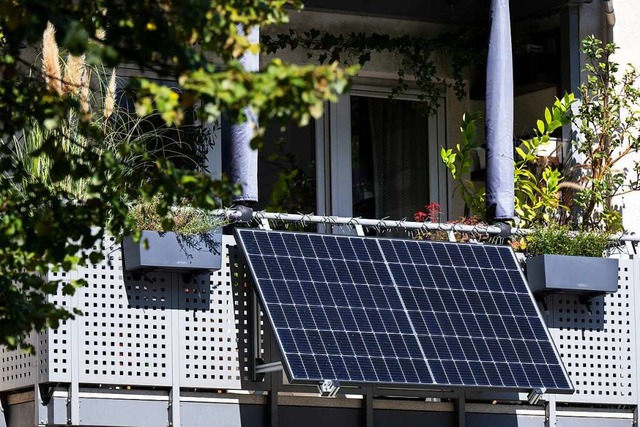 Solarstrom vom Balkon wird auch gefrdert.  | Foto: Sven Hoppe