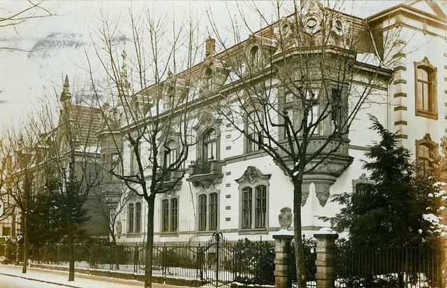 Blick auf die Doppelvilla Goethestrae...1 auf einer 1917 entstandenen Aufnahme  | Foto: Archiv Manfred Gallo