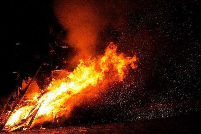 In Bonndorf lodern viele Fasnachtsfeuer