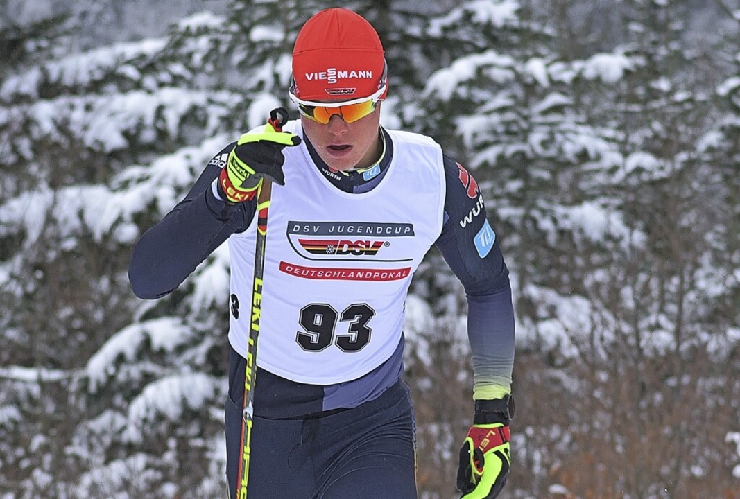 Konzentriert zur Silbermedaille: Luca Wehrle vom SC Hinterzarten  | Foto: Martin Haag