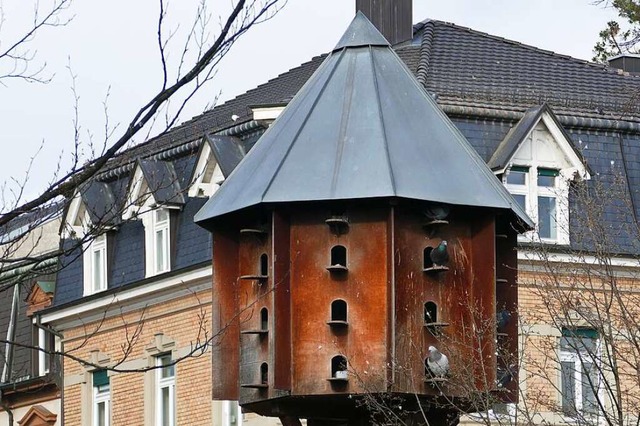 Seit 1994 gibt es in Lrrach zwei solc...Grnflche hinter dem Rathausplatz ...  | Foto: Lukas Mller