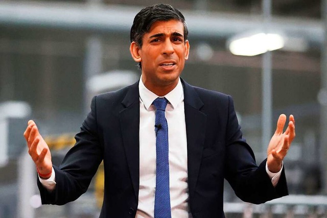 Grobritanniens Premier Rishi Sunak  | Foto: LIAM MCBURNEY (AFP)