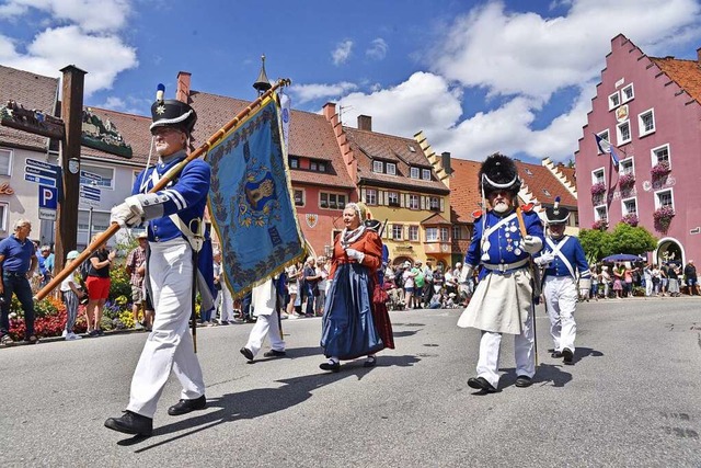 Historischer Umzug: In Hfingen schtzt man das Brauchtum.  | Foto: Philippe Thines