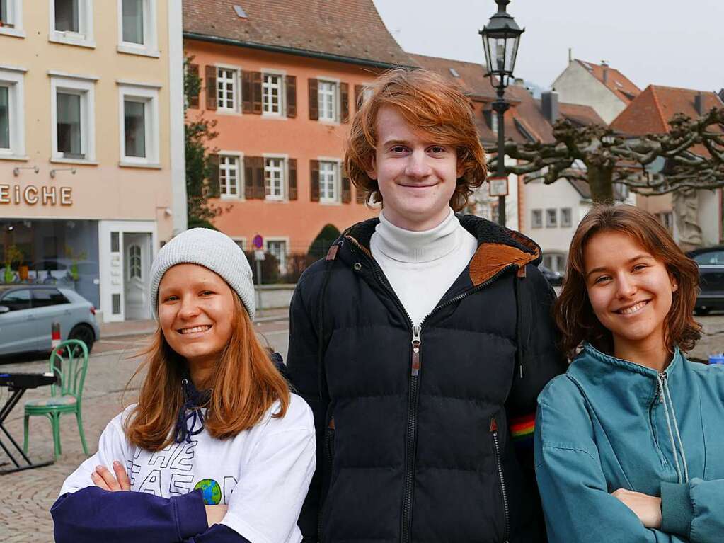 Das Orga-Team der Bad Sckinger Ortsgruppe: Pia Klingert, Julius Berchtold und Katharina Balcet (von links)