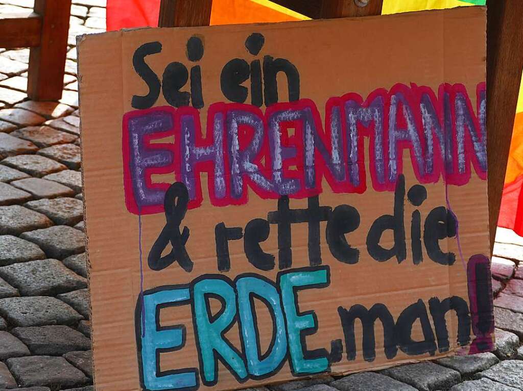 Mehr als 200 Menschen demonstrierten am Freitag fr den Klimaschutz in Bad Sckingen.