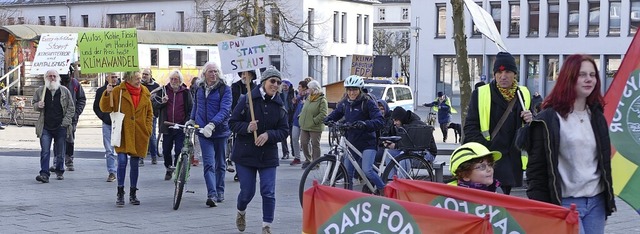 Der Protestzug zog durch die Lahrer Innenstadt.   | Foto: Felix Drr