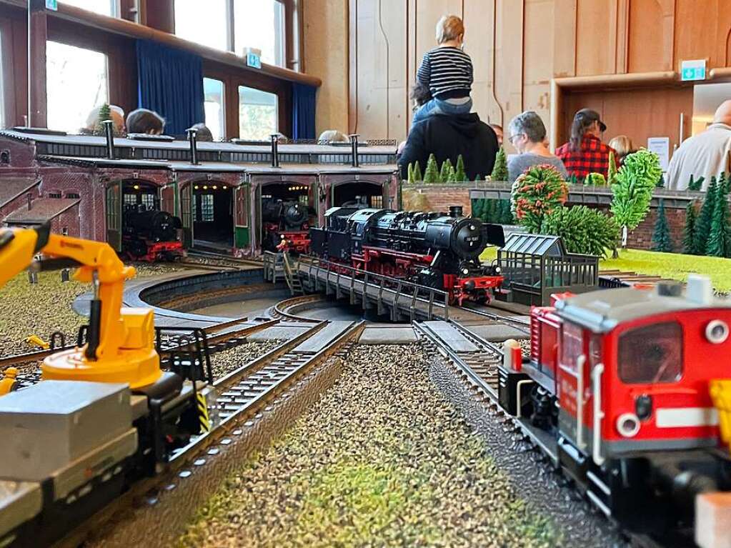 Groe Augen statt Versptungen – die Modelleisenbahnausstellung der Modellbahnfreunde Oberes Donautal im Bad Krozinger Kurhaus lockte sehr viele Eisenbahnfans an.