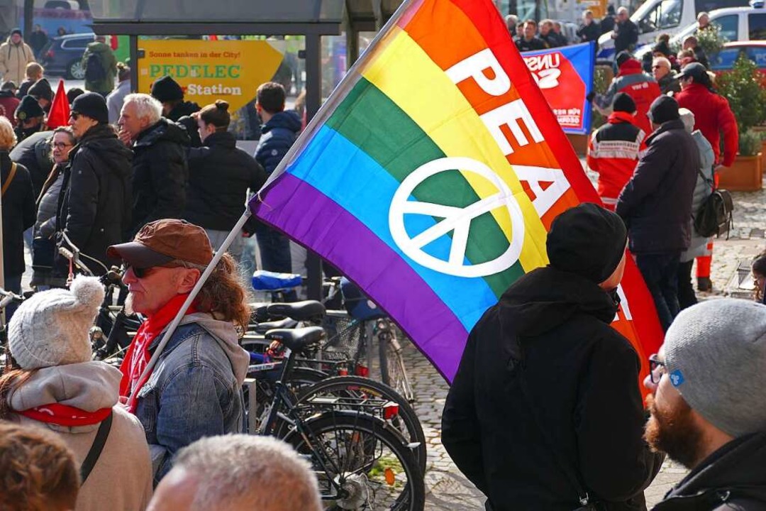 Ein Offenburger zeigt Flagge  | Foto: Helmut Seller