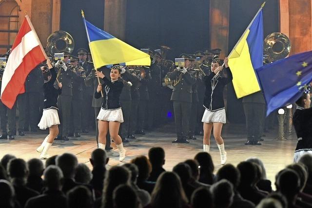 Ukrainisches Militärorchester in der Sick-Arena