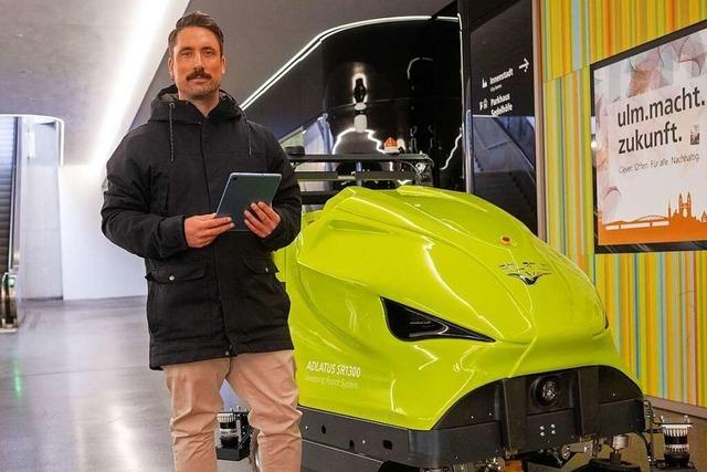 In Ulm putzen Roboter den Bahnhof zu Forschungszwecken
