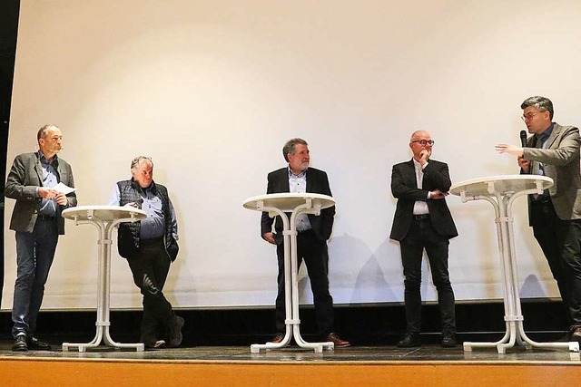 Diskutierten in Schluchsee miteinander...er Landrat Martin Kistler (von links).  | Foto: Otto Schnekenburger